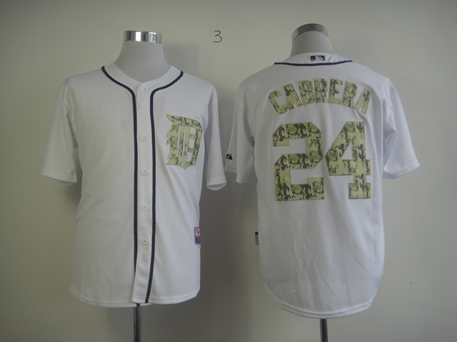 Men Detroit Tigers #24 Cabrera White Camo MLB Jerseys->detroit tigers->MLB Jersey